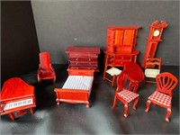 Wooden dollhouse furniture