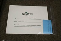 **FSCCF** Cargill $750 Certificate for Dairy, Beef