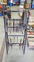 Clamps on rack