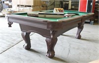 Wood Top Pool Table w/Accessories