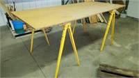 Sawhorse table