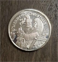 One Ounce Silver Round: Christmas