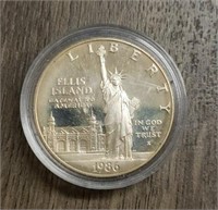 1986 Ellis Island Silver Dollar