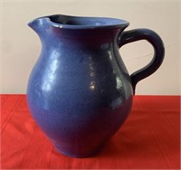 Blue Bybee pottery pitcher