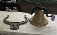 Vintage School Bell, Approx 16"x13"
