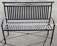 Black Wrought Iron Bench