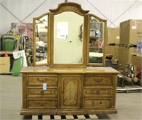 6-Drawer Wooden Dresser w/Mirror
