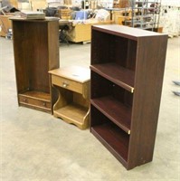(2) Bookcases & Side Table