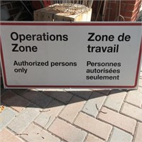 COOL METAL SIGN - OPERATIONS ZONE