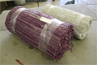 Purple Leather & White/Gray Leather Rag Rugs