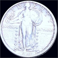 1918-S Standing Liberty Quarter LIGHTLY CIRCULATED