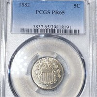 1882 Shield Nickel PCGS - PR65