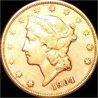 1904-S $20 Gold Double Eagle CLOSELY UNC