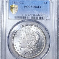 1884-CC Morgan Silver Dollar PCGS - MS62
