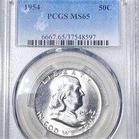 1954 Franklin Half Dollar PCGS - MS65
