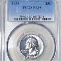 1954 Washington Silver Quarter PCGS - PR68