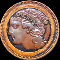 Braided Hair Large Cent Token NEARLY UNCIRCULATED