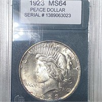 1923 Silver Peace Dollar FCI - MS64