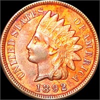 1892 Indian Head Penny CLOSELY UNCIRCULATED