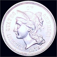 1878 Three Cent Nickel CHOICE PROOF