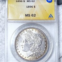 1896 Morgan Silver Dollar ANACS - MS62