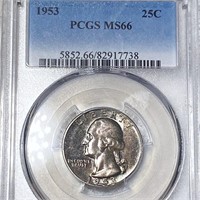1953 Washington Silver Quarter PCGS - MS66