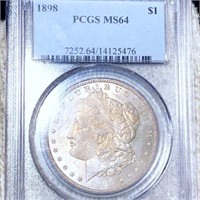 1898 Morgan Silver Dollar PCGS - MS64