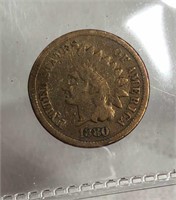 1880 Indian Head One Cent Coin