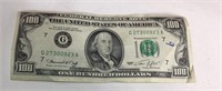 $100  1974 Franklin Federal Reserve Note