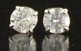 10kt White Gold 1/4 ct Diamond Stud Earrings