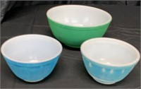 (3) Pc Estate Pyrex Bowls