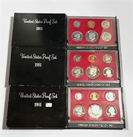 3  1981  US. Mint Proof sets