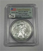 2015-(W)  $1 Silver Eagle  PCGS MS-70