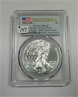 2016-(W)  $1 Silver Eagle  PCGS MS-70