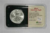 2001  $1  Silver Eagle  Unc. Littleton Package