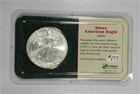 2003  $1 Silver Eagle  Unc.  Littleton Package