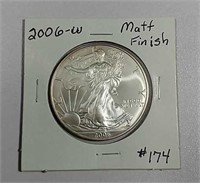 2006-W  $1 Silver Eagle  Unc.  Matt Finish