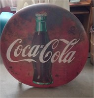 Large Button Coke Sign, 35" diameter