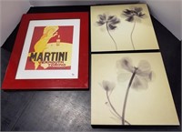 Martini Vermouth Torino & Floral Canvas Pictures
