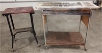 Typewriter Stand & Rolling Shop Cart