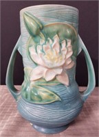 Roseville Pottery Water Lily Handled Vase