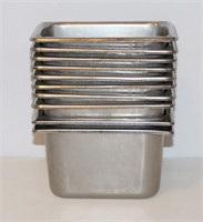 (10) 1/9 SIZE STAINLESS STEEL STEAM TABLE PANS
