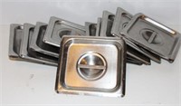 (10) 1/6 SIZE STAINLESS STEEL STEAM TABLE PAN LIDS