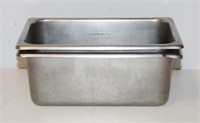 (2) 1/4 SIZE STAINLESS STEEL STEAM TABLE PANS