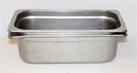 (2) 1/3 SIZE STAINLESS STEEL STEAM TABLE PANS