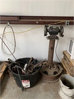 Central Machinery Bench Grinder on stand and