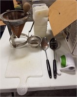 Cone Strainer w/Wood Pestle, Canning Jars & Misc.