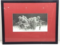 Dick Kramer 1995 Framed Soldiers in Field