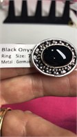 Black  Onyx Stone Ring Size 7