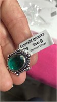 Emerald Color Stone Ring Size 9
